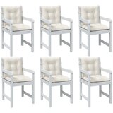 vidaXL Blazina za stol 6 kosov melanž krem 100x50x7 cm blago | Shoptok.si