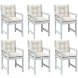 vidaXL Jastuci za stolice 6 kom prošarano krem 100x50x7 cm tkanina | shoptok.hr