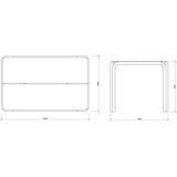 noo.ma Kovinska vrtna miza 84x135 cm Nokk – | Shoptok.si