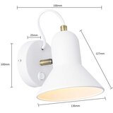  Zidno spot svetlo ASTAMA 1xE27/40W/230V bela/mesing | Eponuda.com