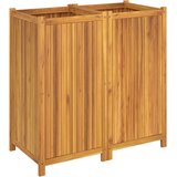  Vrtna sadilica s oblogom 100x50x100 cm od masivnog drva bagrema | shoptok.hr