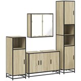 4-dijelni set kupaonskog namještaja boja hrasta sonome drveni | shoptok.hr