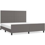 The Living Store Posteljni okvir z vzglavjem siv 180x200 cm umetno usnje - Posteljni Okvir Z Vzglavjem, (21503679) | Shoptok.si