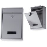 Iso Poštni nabiralnik iz nerjavečega jekla siv 21,5 x 32 x 8,5 cm | Shoptok.si
