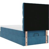 vidaXL Okvir kreveta s madracima tamnoplavi 90x200cm baršunasti | shoptok.hr