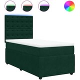 Box spring krevet s madracem tamnozeleni 90x200 cm baršunasti | shoptok.hr