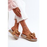 Boto FK1 Women's Platform Sandals with Bow Camel Aflia | Shoptok.si
