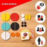 Kruzzel drvena logička slagalica geometrijski oblici životinje, 29 kockica i 20 kartica | shoptok.hr