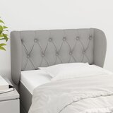  Uzglavlje s ušima svjetlosivo 83x23x78/88 cm od tkanine | shoptok.hr