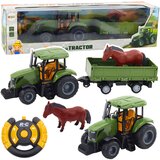 Traktor na daljinsko upravljanje s prikolicom i konjem - 48 cm | shoptok.hr