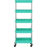  Kuhinjska kolica s 5 razina tirkizna 42x29x128 cm željezo i ABS | Eponuda.ba