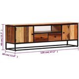 In TV omarica 120x30x40 cm trden predelan les in jeklo | Shoptok.si