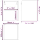 vidaXL Viseča omarica s polico Riga Črna Orehovina 30 x 29,5 x 40 cm | Shoptok.si