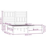  Okvir za krevet od masivne borovine 140 x 190 cm | shoptok.hr