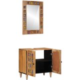  Set namještaja za kupaonicu 2 pcs Prirodna Čvrsto drvo manga | shoptok.hr