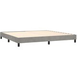 vidaXL Krevet s oprugama i madracem svjetlosivi 200x200 cm baršunasti | shoptok.hr