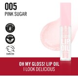 Rimmel London Oh My Gloss! Lip Oil olje za ustnice z vlažilnim učinkom odtenek 005 Pink Sugar 4.5 ml | Shoptok.si