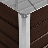  Povišena vrtna gredica smeđa 320 x 80 x 77 cm pocinčani čelik | shoptok.hr