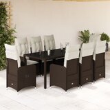 vidaXL 9-dijelni vrtni bistro set od poliratana s jastucima smeđi | shoptok.hr