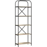 vidaXL Knjižna polica sonoma hrast 60 x 30 x 183 cm Konstruiran les | Shoptok.si