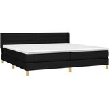  Krevet s oprugama i madracem crni 200x200 cm od tkanine | shoptok.hr