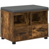  Klupa za hodnik s jastukom Dimljeni Hrast 60 x 38 x 46 cm | shoptok.hr