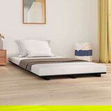  Za krevet crni 90 x 200 cm od masivne borovine | shoptok.hr