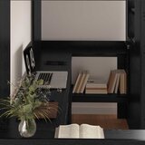  Okvir kreveta na kat s stolom s pohranom Crni hrast 90 x 190 cm | shoptok.hr