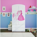 HAPPYKIDS GARDEROBNA OMARA DREAMY PRINCESKA (VE BARV)-Bela Cene