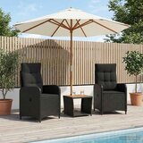  Set lounge namještaja za vrt 3 kom. Crna | shoptok.hr