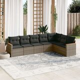 vidaXL 7-dijelni set vrtnih sofa sivi od poliratana | shoptok.hr