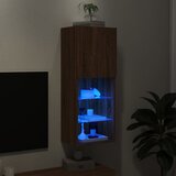 TV ormarić s LED svjetlima boja smeđeg hrasta 40,5x30x102 cm | shoptok.hr