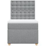  Okvir kreveta s oprugama i madrac svjetlosivi 90x200cm tkanina | shoptok.hr