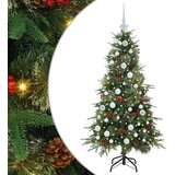 vidaXL Umjetno božićno drvce s nogom s stalakom Zelena 150 cm PE i PVC | shoptok.hr