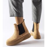Gemre Dark beige platform ankle boots Benilde | Shoptok.si