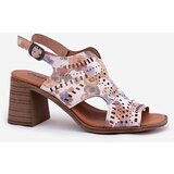 Boto Cutout Women's Sandals On Heel Multicolor Tosine | shoptok.hr