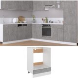 Furnova Omarica za pečico betonsko siva 60x46x81,5 cm iverna plošča, (21947959) | Shoptok.si