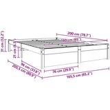  Okvir za krevet Vosak smeđa 160 x 200 cm | shoptok.hr