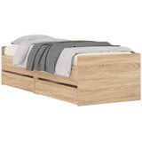  Okvir kreveta s ladicama boja hrasta 90x200 cm | shoptok.hr