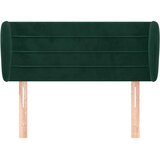  Uzglavlje s ušima tamnozeleno 83x23x78/88 cm baršunasto | shoptok.hr