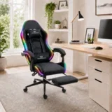 gejmerska stolica 2900 led rgb - black