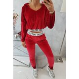 Kesi Velour set with hood red Cijene
