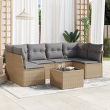 vidaXL 7-dijelni set vrtnih sofa od poliratana s jastucima bež | shoptok.hr