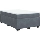 Box spring krevet s madracem tamnosivi 120 x 200 cm baršunasti | shoptok.hr