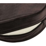  Sofa za pse smeđa 48 x 48 x 32 cm od pliša i umjetne kože | shoptok.hr