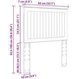 Uzglavlje s uzglavljem Smeđi hrast 80 cm Konstruirano drvo | shoptok.hr