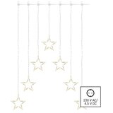  LED božični zastor – 7 zvezdic, 67x125 cm, notranji, topla bela | Shoptok.si