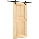  Klizna vrata Prirodna i crna Čvrsta borovina (neobrađena) | shoptok.hr