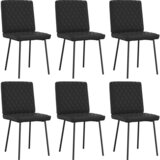 Maison Chic Jedilni stoli - Vzorci stoli 6 kosov črno umetno usnje A1139, (22032251) | Shoptok.si