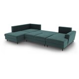 Cosmopolitan Design Petrolej zelena baršunasti sklopiva/s prostorom za odlaganje kutna garnitura (s lijevim kutom/u obliku slova "U") Kyoto – | shoptok.hr